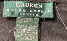 Load image into Gallery viewer, Lauren Ralph Lauren Womens Black Flat Front Straight Leg Trouser Pants Size 12P
