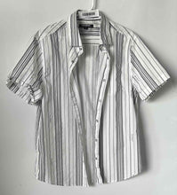 Load image into Gallery viewer, Karl Lagerfeld Mens White Black Short Sleeve Button-Up Shirt Size Medium
