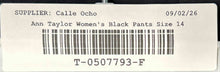 Load image into Gallery viewer, Ann Taylor Womens Black Flat Front Elastic Waist Side-Zip Ankle Leggings Size 14
