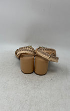 Load image into Gallery viewer, Arezzo Womens Stella Mid Beige Embellished Block Heel Ankle Strap Sandals Sz 34
