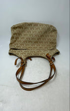 Load image into Gallery viewer, Michael Kors Womens Beige Brown Signature Print Double Handle Lined Shoulder Bag
