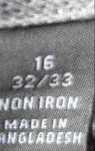 Load image into Gallery viewer, Michael Kors Mens Gray Non-Iron Regular Fit Collared Dress Shirt Size 16 32/33
