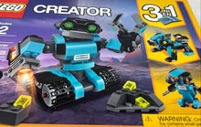 Load image into Gallery viewer, Lego Creator 31062 Robo Explorer 205 Pieces 3-In-1 Building Toy Complete Box Set
