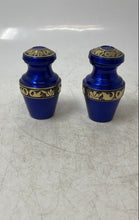 Load image into Gallery viewer, Pair Of Reminiscent Of Trupoint Memorials Blue Mini Souvenir Human Ashes Urns
