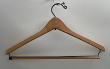 Load image into Gallery viewer, Lot Of 3 Pcs Assorted Beige Silver-Tone Wooden Clothes Hangers
