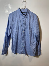 Load image into Gallery viewer, Banana Republic Mens Blue Geometric Cotton Untucked Fit Button-Up Shirt Size M
