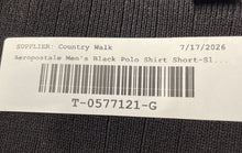 Load image into Gallery viewer, Aeropostale Mens Black Short Sleeve Spread Collar Polo Shirt Size Large
