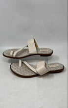 Load image into Gallery viewer, Michael Kors Womens Beige Signature Print Slip-On Flat Thong Sandals Size 10 M
