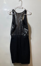 Load image into Gallery viewer, Michael Kors Womens Black Sequin Racerback Scoop Neck Tank Dress Size M
