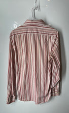 Load image into Gallery viewer, Express Mens Multicolor Striped Modern Fit Stretch Button-Up Shirt Size S

