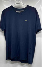 Load image into Gallery viewer, Lacoste Mens Navy Blue Pima Cotton Short Sleeve Pullover T-Shirt Size Large
