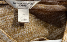 Load image into Gallery viewer, Banana Republic Womens Beige Tan Heather Long Sleeve Crew Neck T-Shirt Size M
