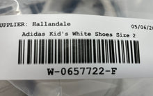 Load image into Gallery viewer, Adidas Boys Grand Court EF0109 White Low Top Hook &amp; Loop Sneaker Shoes Size 2
