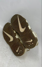 Load image into Gallery viewer, Nike Boys Air More Uptempo DX1939-100 White And Brown Sneakers Shoes Size 4Y
