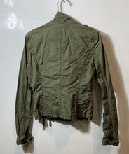 Load image into Gallery viewer, Abercrombie &amp; Fitch Womens Green Cotton Long Sleeve Utility Jacket Size M
