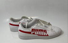 Load image into Gallery viewer, Puma Mens Smash V2 Max 371135-03 White Red Lace-Up Sneaker Shoes Size 8.5
