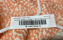 Load image into Gallery viewer, Express Womens Orange &amp; White Animal Print Puff Sleeve Ruffle Wrap Dress Size XS
