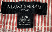 Load image into Gallery viewer, Mario Serrani Womens Red White Striped Flat Front Regular Fit Capri Pants Size L
