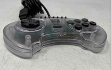Load image into Gallery viewer, High Frequency Sega Genesis 6 Clear Button Wired Gamepad Controller Not Tested
