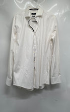 Load image into Gallery viewer, Hugo Boss Mens White Long Sleeve Collared Slim Fit Stretch Dress Shirt Size 16

