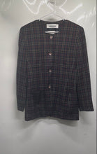 Load image into Gallery viewer, Liz Claiborne Womens Red Plaid Long Sleeve Button Front Jacket Size 10
