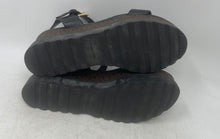 Load image into Gallery viewer, Michael Kors Womens Marlon Flatform Black Brown Wedge Ankle Strap Sandals 8.5M
