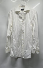 Load image into Gallery viewer, Hugo Boss Mens White Cotton Long Sleeve Collared Sharp Fit Dress Shirt Size 16
