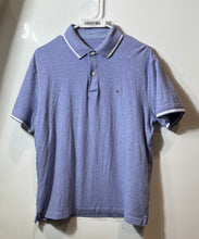 Load image into Gallery viewer, Tommy Hilfiger Mens Blue Cotton Short Sleeve Spread Collar Polo Shirt Size Large
