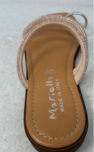 Load image into Gallery viewer, Mariella Womens Peach Rhinestone Crisscross Strap Slip-On Slide Sandals Size 9M
