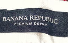 Load image into Gallery viewer, Banana Republic Womens White Denim Raw Hem Pockets Straight Jeans Pants Size 29
