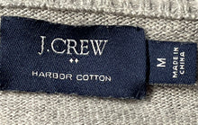 Load image into Gallery viewer, J. Crew Mens Gray Harbor Cotton Long Sleeve 1/4-Zip Pullover Sweater Size Medium
