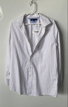 Load image into Gallery viewer, Tommy Hilfiger Mens White Printed Long Sleeve Button Front Dress Shirt Size 16.5
