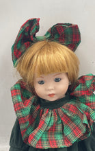 Load image into Gallery viewer, Vintage Seymour Mann's Connoisseur Porcelain Doll In Green Velvet Dress With Tag
