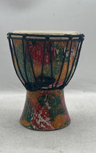 Load image into Gallery viewer, Multicolor Hand Painted African Wood Rope Tuned Djembe Drum Instrument
