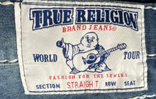 Load image into Gallery viewer, True Religion Mens Blue Denim Medium Wash Mid-Rise Pockets Straight Jeans Sz 38
