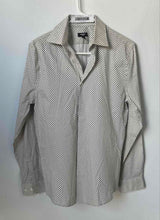 Load image into Gallery viewer, Express Mens 1MX White Printed Spread Collar Long Sleeve Dress Shirt Size XS
