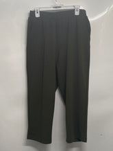 Load image into Gallery viewer, Loft Womens Green Pleated Front Pockets Elastic Waist Ankle Pants Size LP Petite
