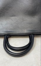 Load image into Gallery viewer, Michel Germain Womens Black Faux Leather Inner Pocket Zip-Around Satchel Purse
