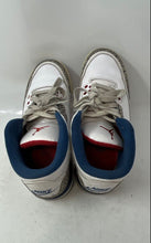 Load image into Gallery viewer, Nike Kids Air Jordan 3 Retro White Leather Lace-Up Sneakers Shoes Size 7Y
