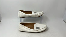 Load image into Gallery viewer, Calvin Klein Womens Lisa White Leather Moc Toe Slip-On Loafer Flats Size 9

