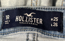 Load image into Gallery viewer, Hollister Womens Blue Denim High-Rise Crop Super Skinny Leg Jeans Sz 1R W25-26L

