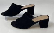 Load image into Gallery viewer, Aldo Womens Black Suede Open Toe Slip-On Block Heel Slide Sandals Size 7.5
