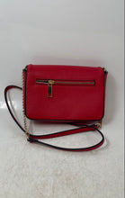 Load image into Gallery viewer, Aldo Womens Red Zipper Inner Pockets Gold-Tone Chain Strap Crossbody Bag
