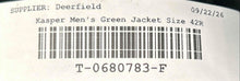 Load image into Gallery viewer, Kasper Mens Green Notch Collar Long Sleeve Double-Breasted Blazer Size 42R
