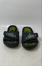 Load image into Gallery viewer, Adidas Mens Reptossage Black Leather Open Toe Slip-On Slide Sandals Size 7

