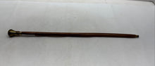 Load image into Gallery viewer, Brown Classic Wooden Finish Walking Cane With Brass-Tone Handle Collectible
