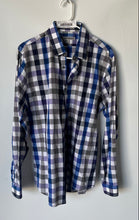Load image into Gallery viewer, Express Mens Multicolor Plaid Long Sleeve Regular Fit Dress Shirt Size L 16-16.5
