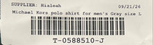 Load image into Gallery viewer, Michael Kors Mens Gray Black Heather Short Sleeve Collared Golf Polo Shirt Sz L
