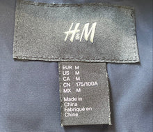 Load image into Gallery viewer, H&amp;M Mens Navy Blue Long Sleeve Pockets Collared Snap Front Jacket Size M
