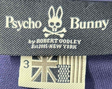 Load image into Gallery viewer, Psycho Bunny Mens Blue Cotton Short Sleeve Collared Golf Polo Shirt Size 3
